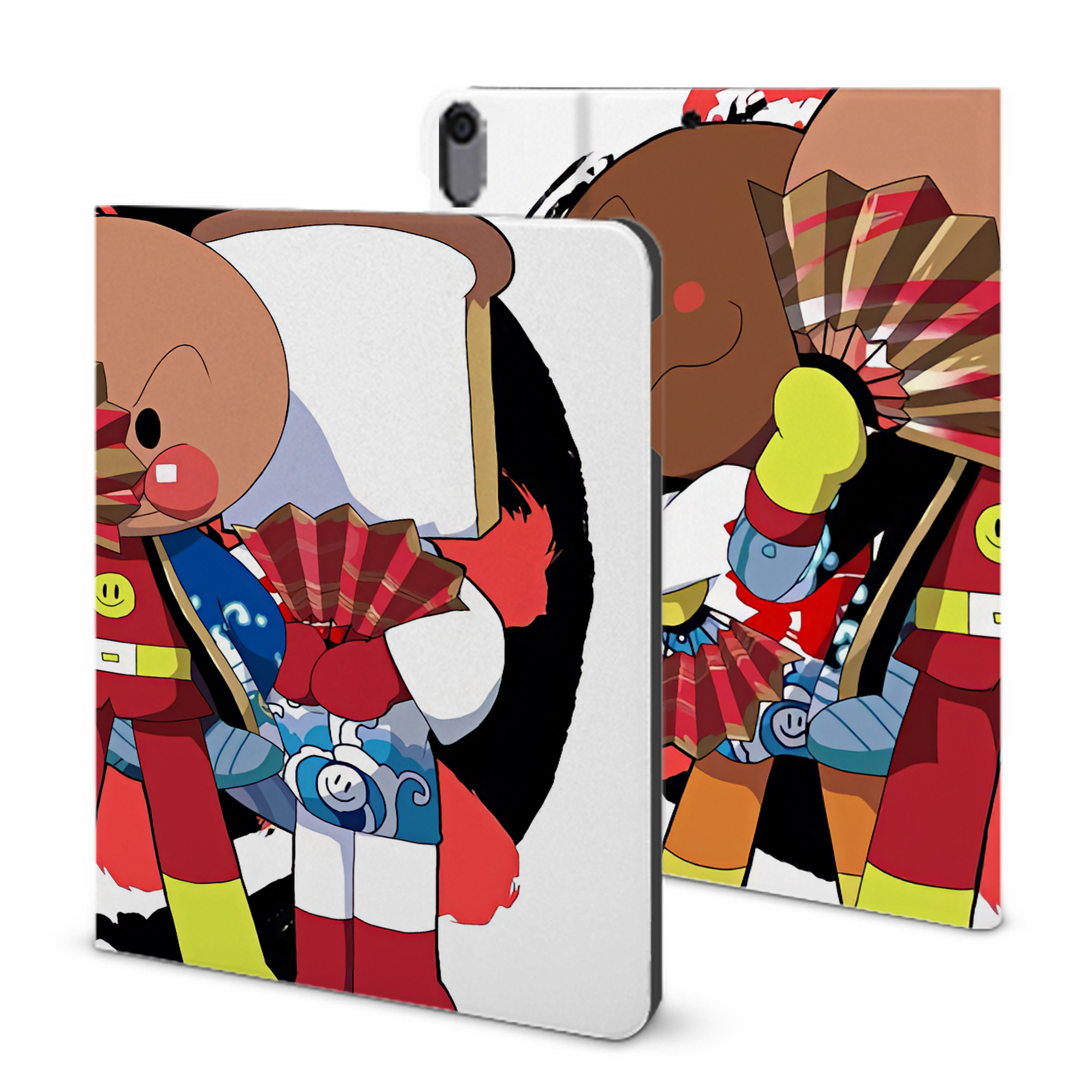 （画像用） アンパンマン Anpanman IPad ケース ブック型 PUレザー TPU 耐衝撃 軽量 薄型 ペン収納なし 全面保護 IPad 各モデル対応